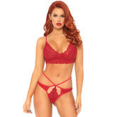 Leg Avenue Sweetheart Lace Bralette Set Red > Clothes > Bra Sets